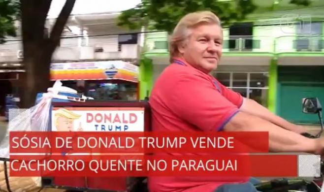 ‘Trump' paraguaio faz sucesso vendendo cachorro quente nas ruas