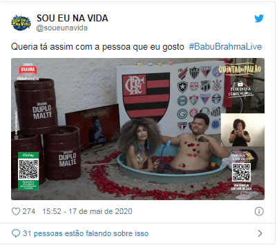 Babu fez live com participação de ex-BBBs e famosos