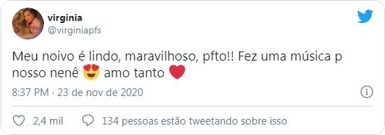 Zé Felipe faz música para bebê que espera com Virgínia Fonseca