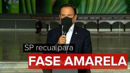 Governo de SP anuncia recuo e coloca todo o estado na fase amarela do plano de flexibilização