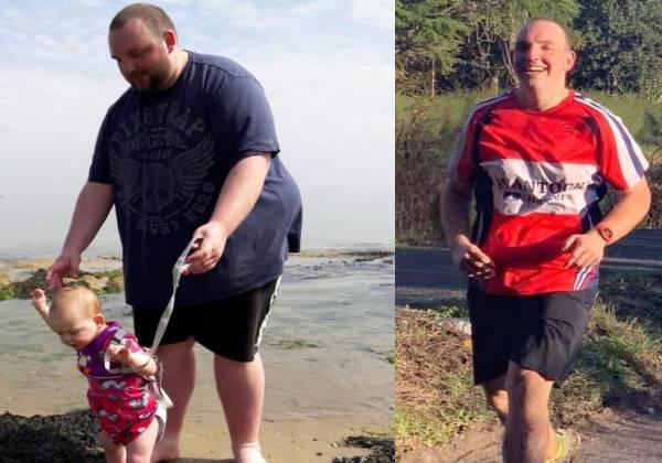 Pai perde 100 kg em 1 ano e vira maratonista para brincar com filhos