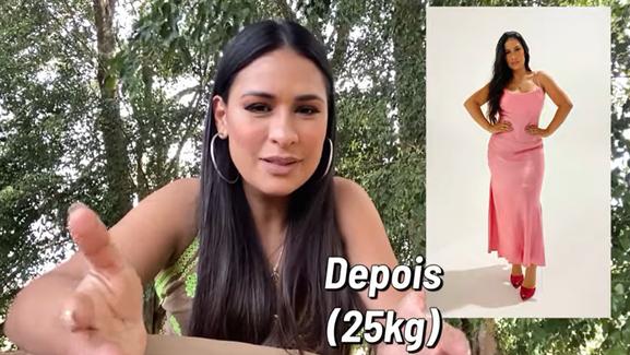 Com 25 kg a menos, Simone mostra sua nova forma