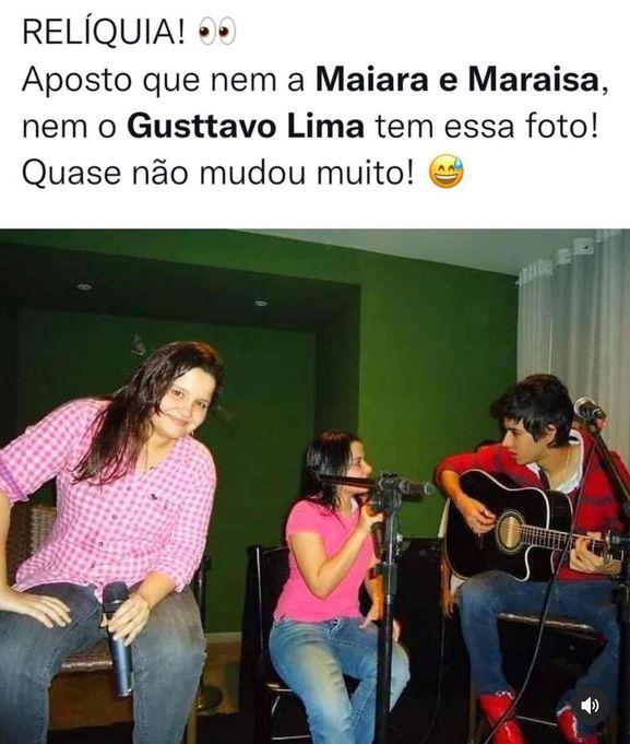 Web viraliza com foto antiga de Maiara e Maraisa com Gusttavo Lima