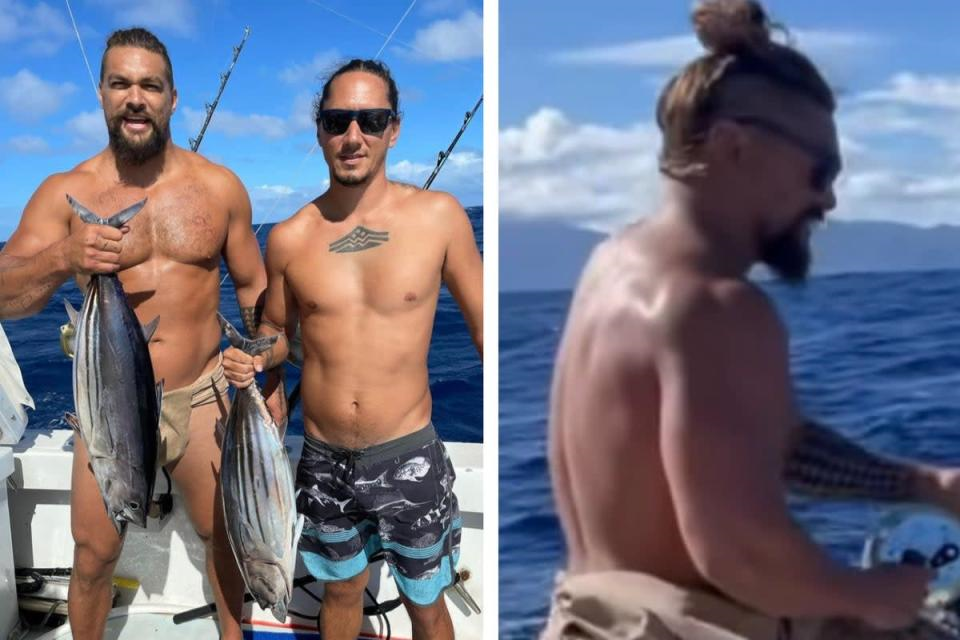 #CineClube - Jason Momoa pescar com o bumbum de fora e surpreende a todos