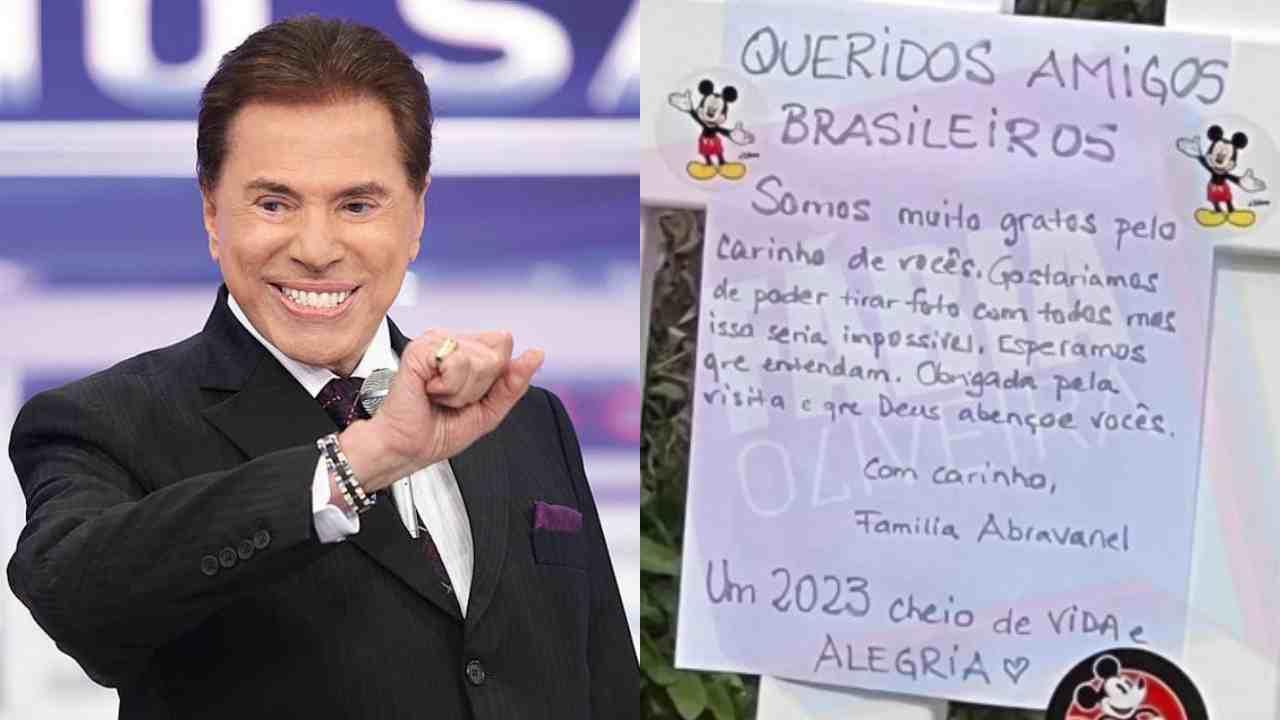 Silvio Santos deixa recado aos brasileiros na entrada de sua mansão em Orlando (EUA)