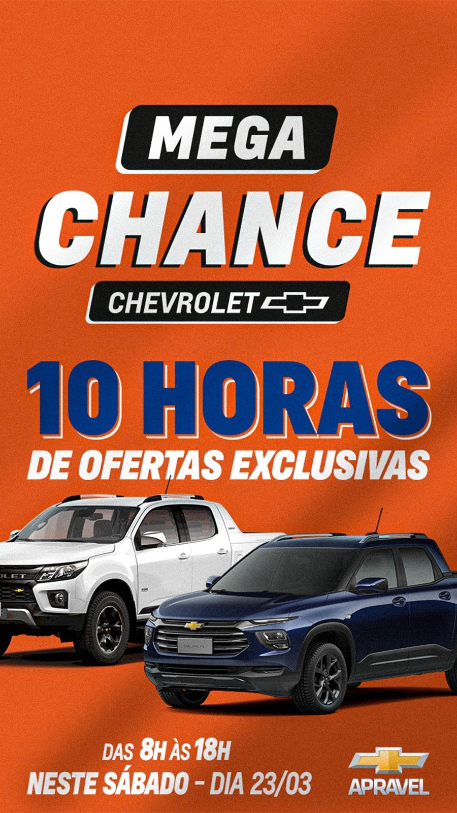 MEGA CHANCE CHEVROLET: Evento Imperdível na Apravel Chevrolet!