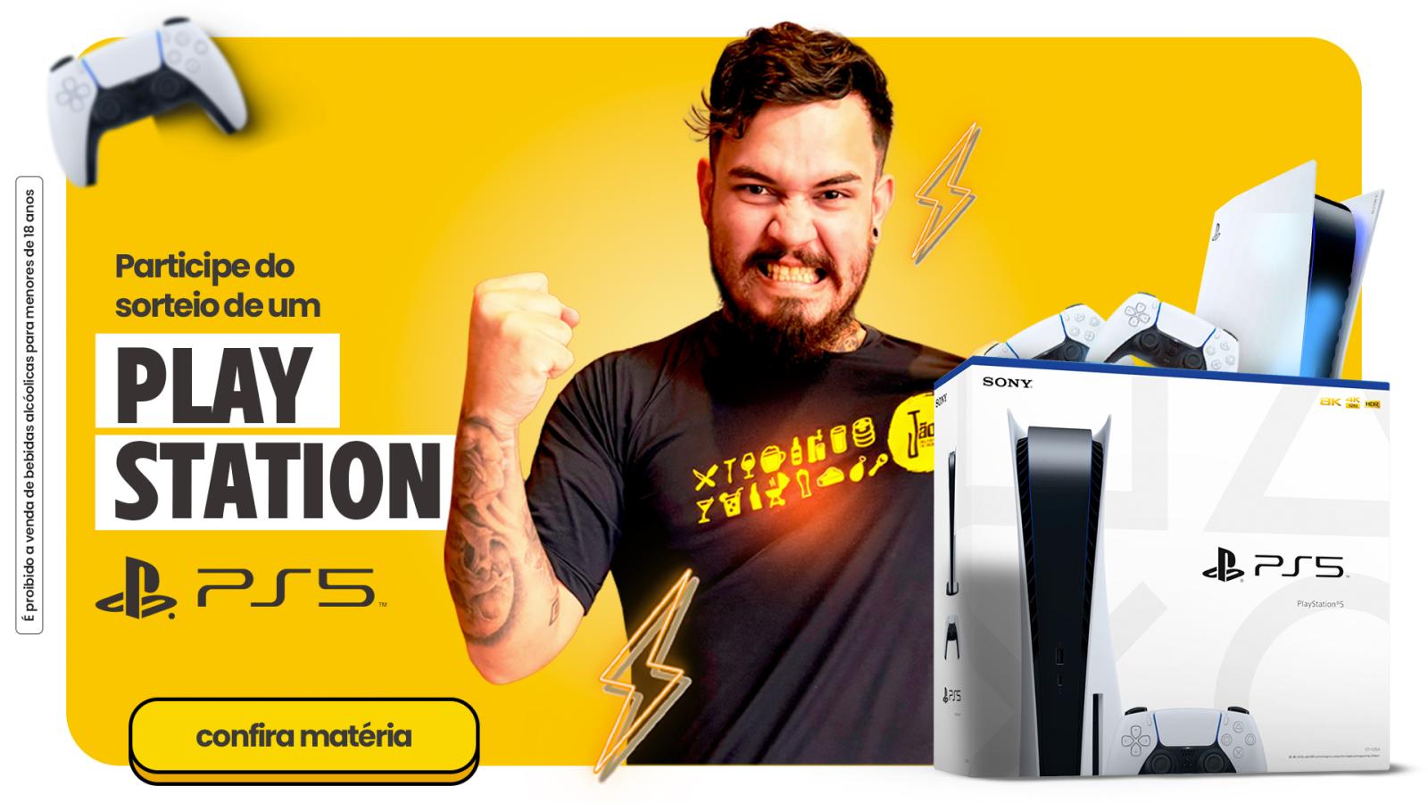 O Jão Delivery de Bebidas, sorteará 01 PlayStation 05 para pedidos feitos no App