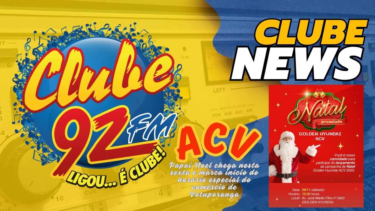 Papai Noel chega nesta sexta e marca início do horário especial do comércio de Votuporanga